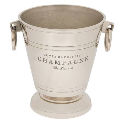 Champagne bucket "champagne" 6l, aluminum, silver