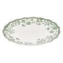 Set of 6 dinner plates Lisiere Porcelain, D.27 cm Green