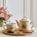 Teapot "Wellness" 600 ml, Stoneware, White White