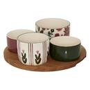 Aperitif set "Mona" Stoneware, 5 pieces Multicolored