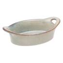 Oval baking dish "Unknown Land" Stoneware, 20.5x11.8 cm, Green Green