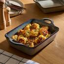 Rectangular baking dish "Unknown Land" Stoneware, 38.5x22.5 cm, Green Green