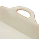 Rectangular baking dish "Unknown Land" Stoneware, 38.5x22.5 cm, Beige Beige