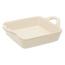 Square baking dish "Unknown Land" Stoneware, 24.5x18.5 cm, Beige Beige