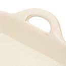 Square baking dish "Unknown Land" Stoneware, 24.5x18.5 cm, Beige Beige