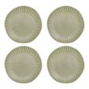 Set of 4 dessert plates "Nyero" Earthenware, D. 21.5 cm Green