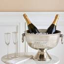 Champagne bucket "Champagne" 11L, Aluminum, Silver Silver