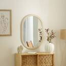 Mirror "Kandra" Glass, Cream, 98x68 cm Cream