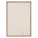 3D Fabric "Melio " 48x68 cm, White White