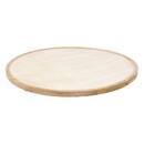 Presentation plate "Ava" Mango wood, Ø 40 cm White