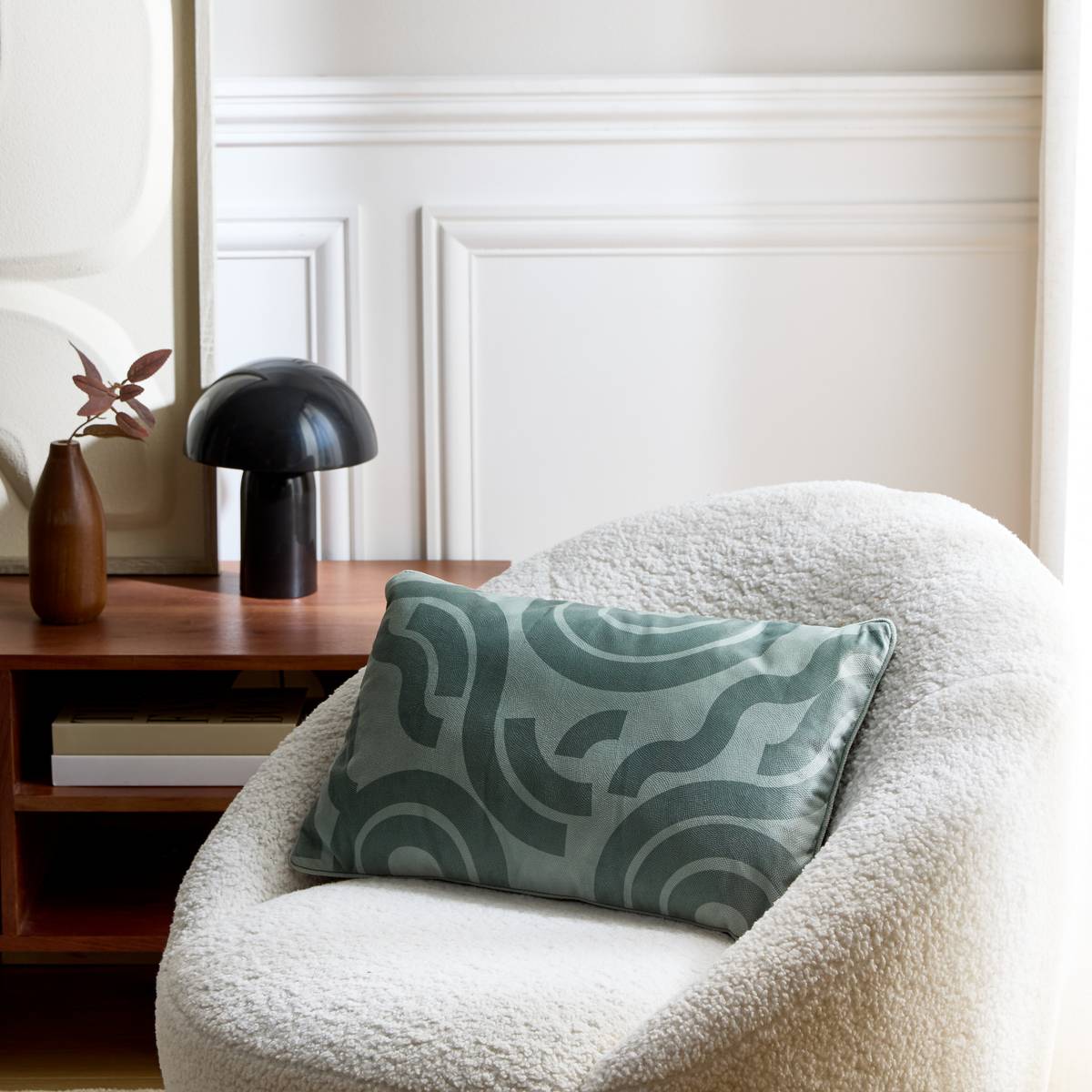Cushion "Lilou" Celadon green, 50x30 cm Celadon green