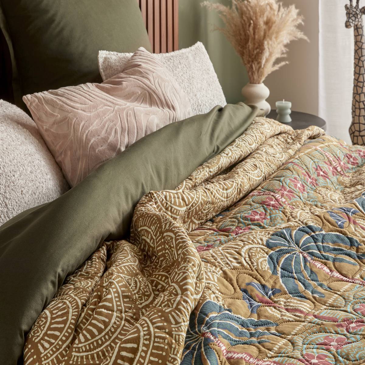 Bedspread "Cole" Ochre, 240x220 cm Ochre