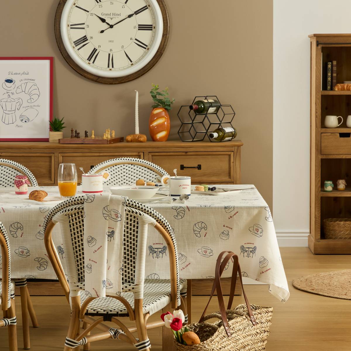 Tablecloth "Fra" Cotton, White, 240x140 cm White