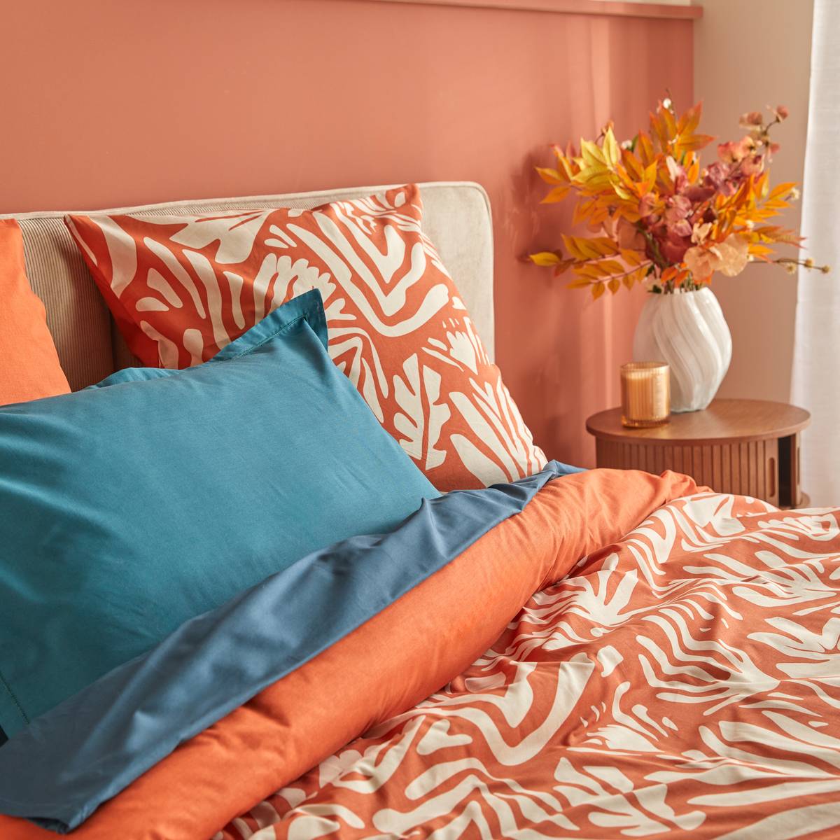Bedding set "Homy" Cotton, Orange, 240x220 cm Orange