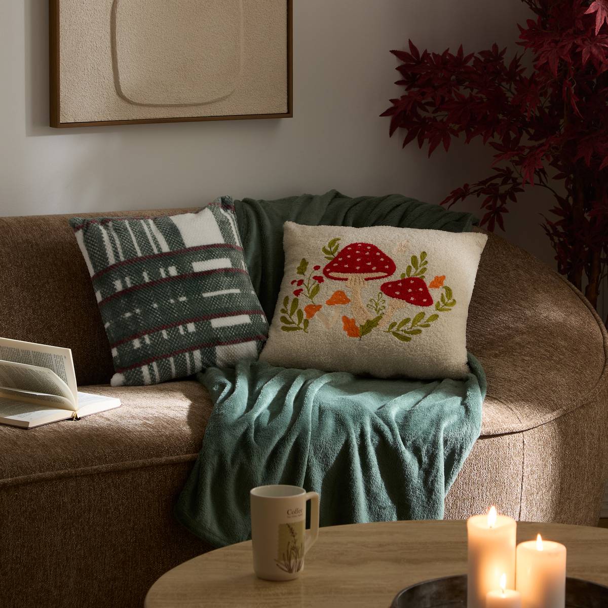 Cushion "Lary" Dark Green, 40x40 cm Dark green