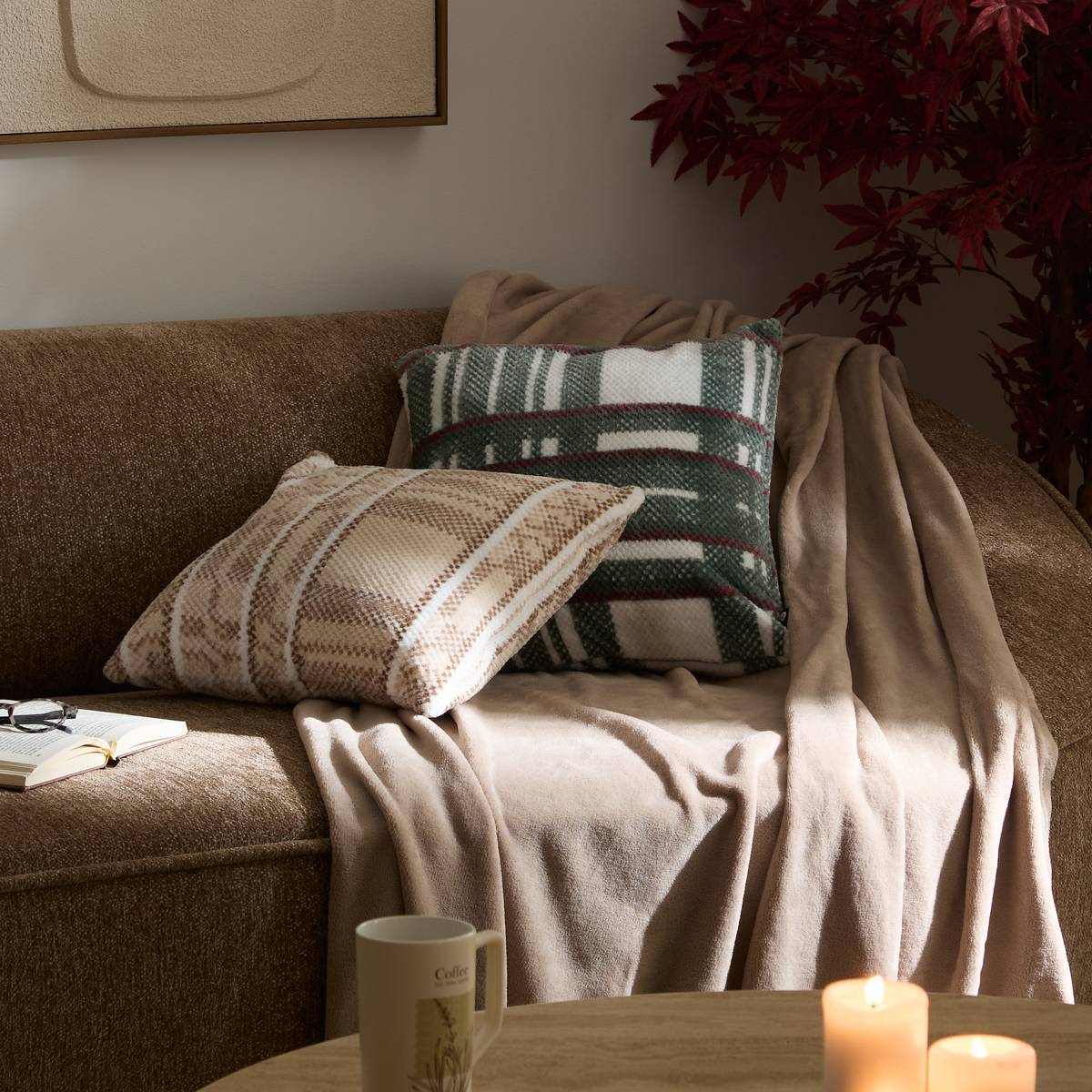 Cushion "Lary" Dark Green, 40x40 cm Dark green