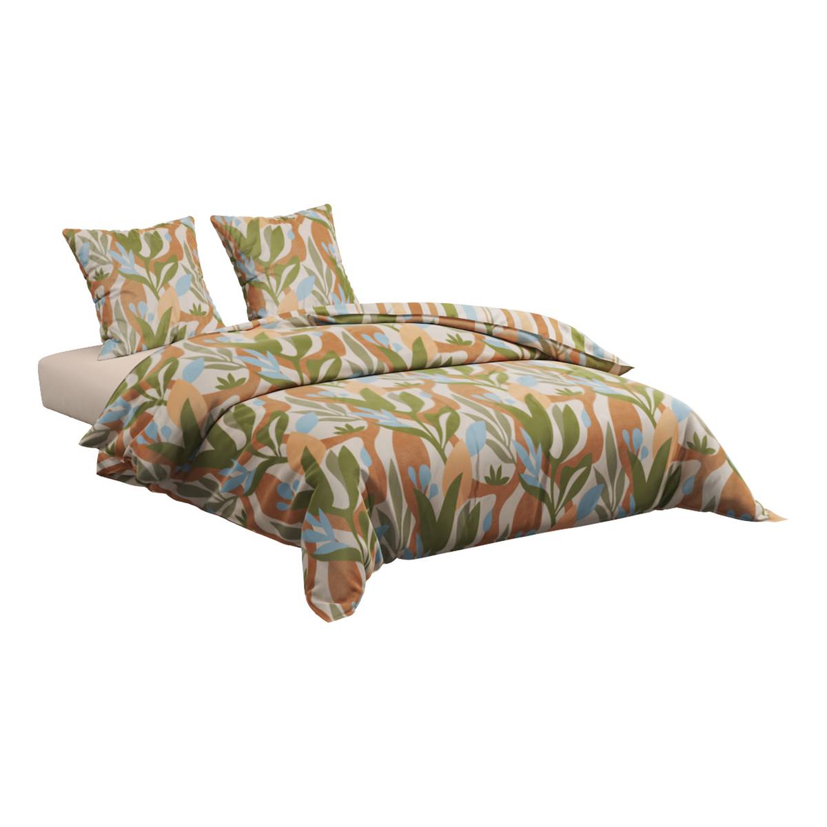 Ludia bedding set Cotton, Caramel brown, 240x220 cm Caramel brown