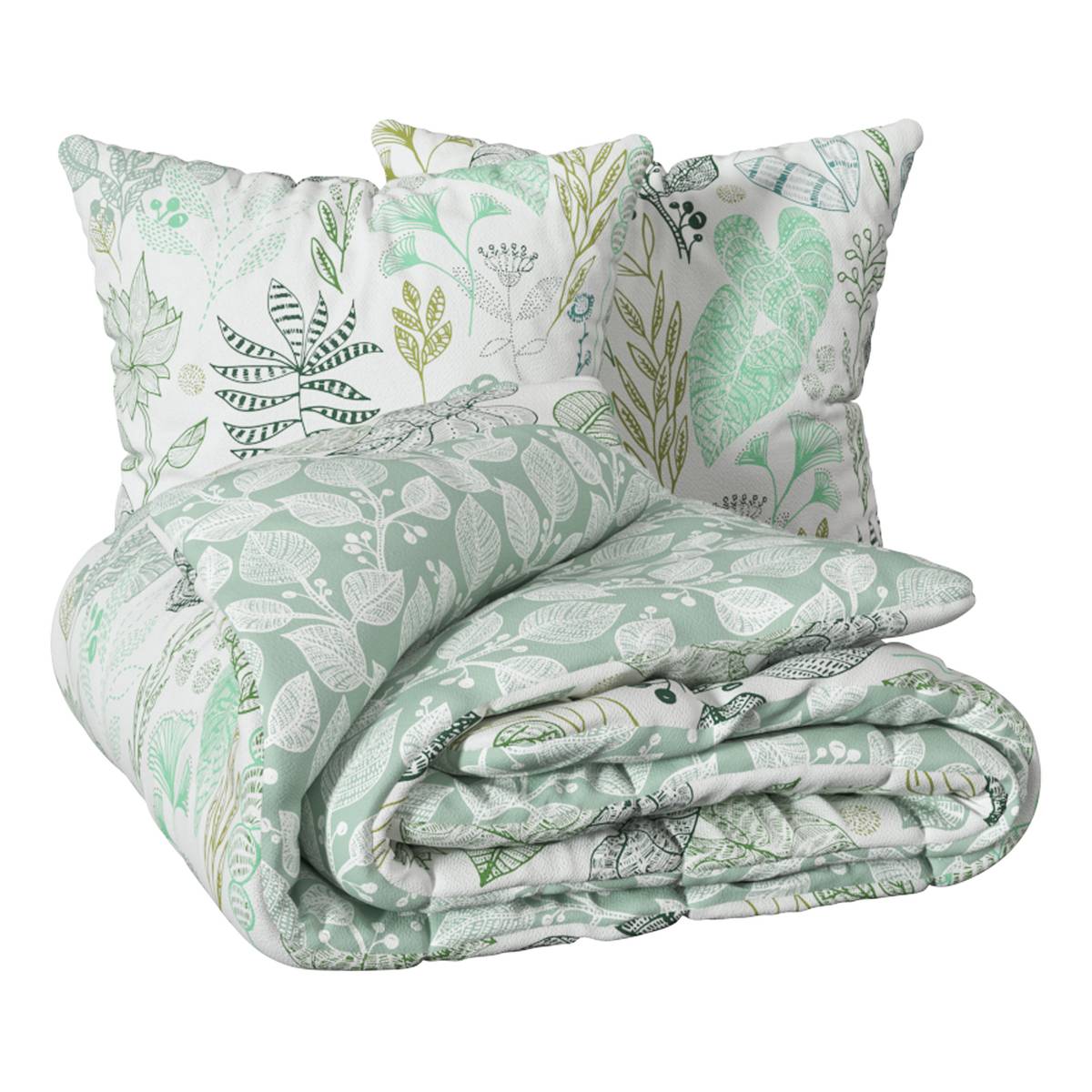 Bedding set "Alioe" Cotton, green, 240x220 cm Green