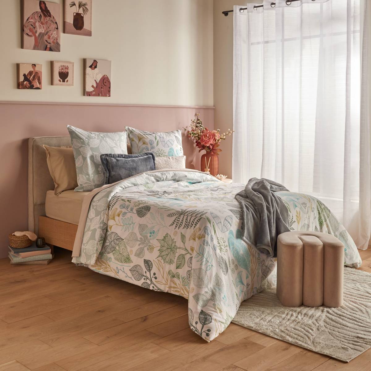 Bedding set "Alioe" Cotton, green, 240x220 cm Green