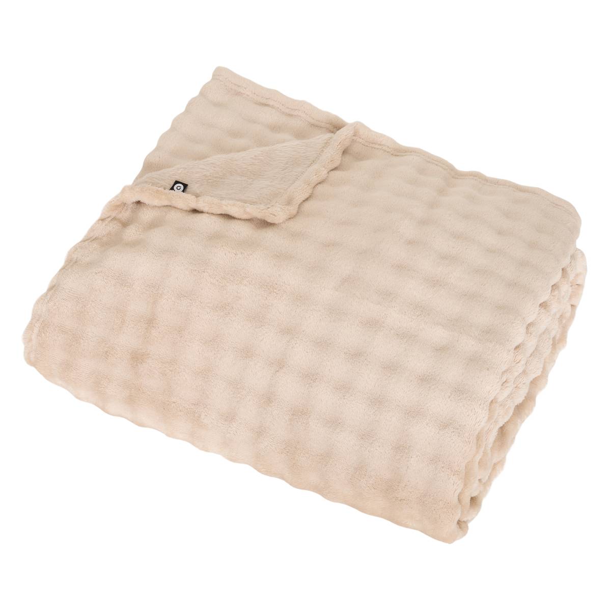 Throw "Zephy" Beige linen, 230x180 cm Linen beige