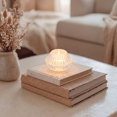Led candle "crysta" d.6.7 cm