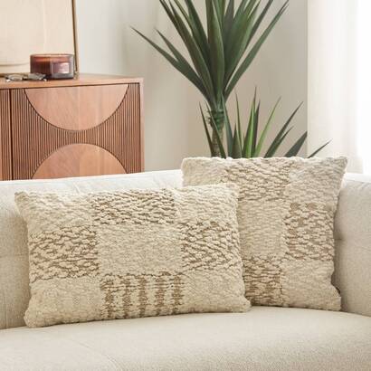 Cushion "ameya" beige linen, 58x38 cm