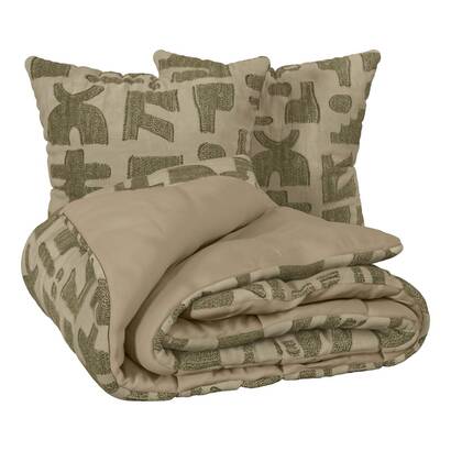 Bedding set "nyero" khaki green, 240x220 cm