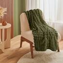 Throw "Zephy" Khaki green, 150x125 cm Khaki green