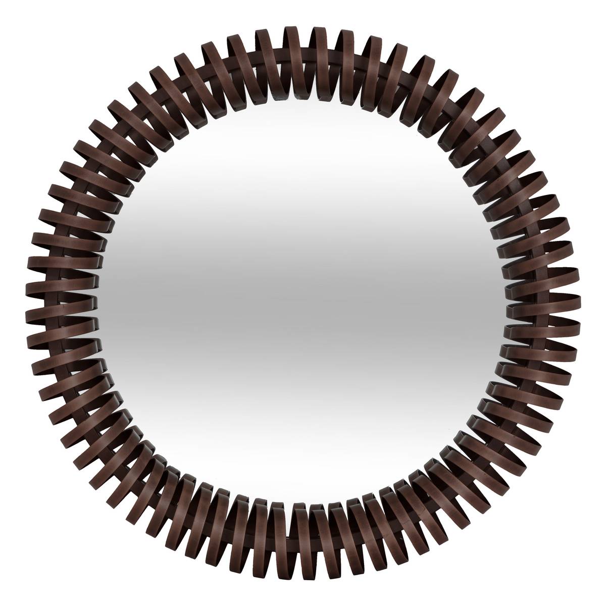 Mirror "Barrel" Glass, Chocolate, D.61 cm Chocolate