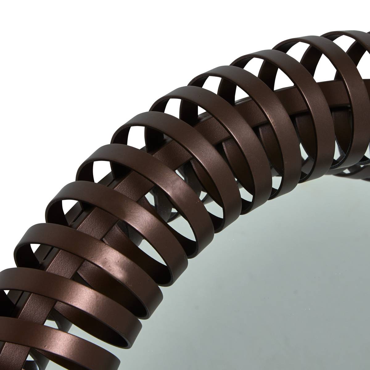 Mirror "Barrel" Glass, Chocolate, D.61 cm Chocolate