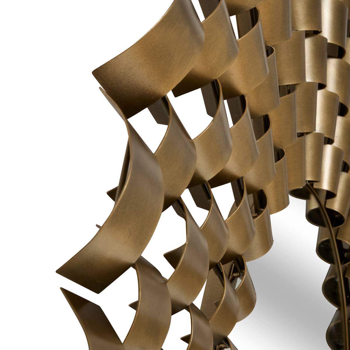 Mirror "Youri" Stainless steel, Gold, Dia. 90 cm Gold