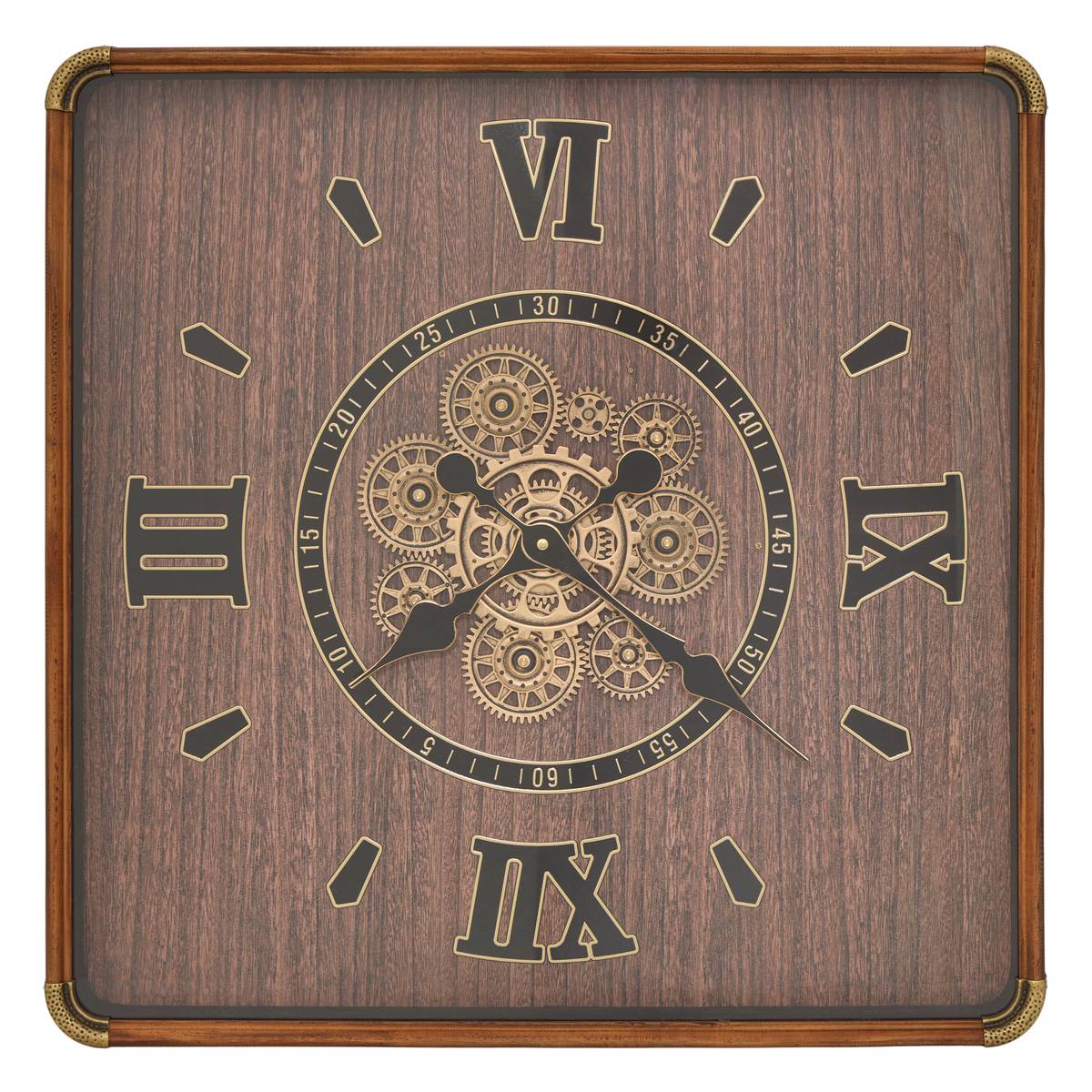 Clock "Archie" Brown, 60x60 cm Brown
