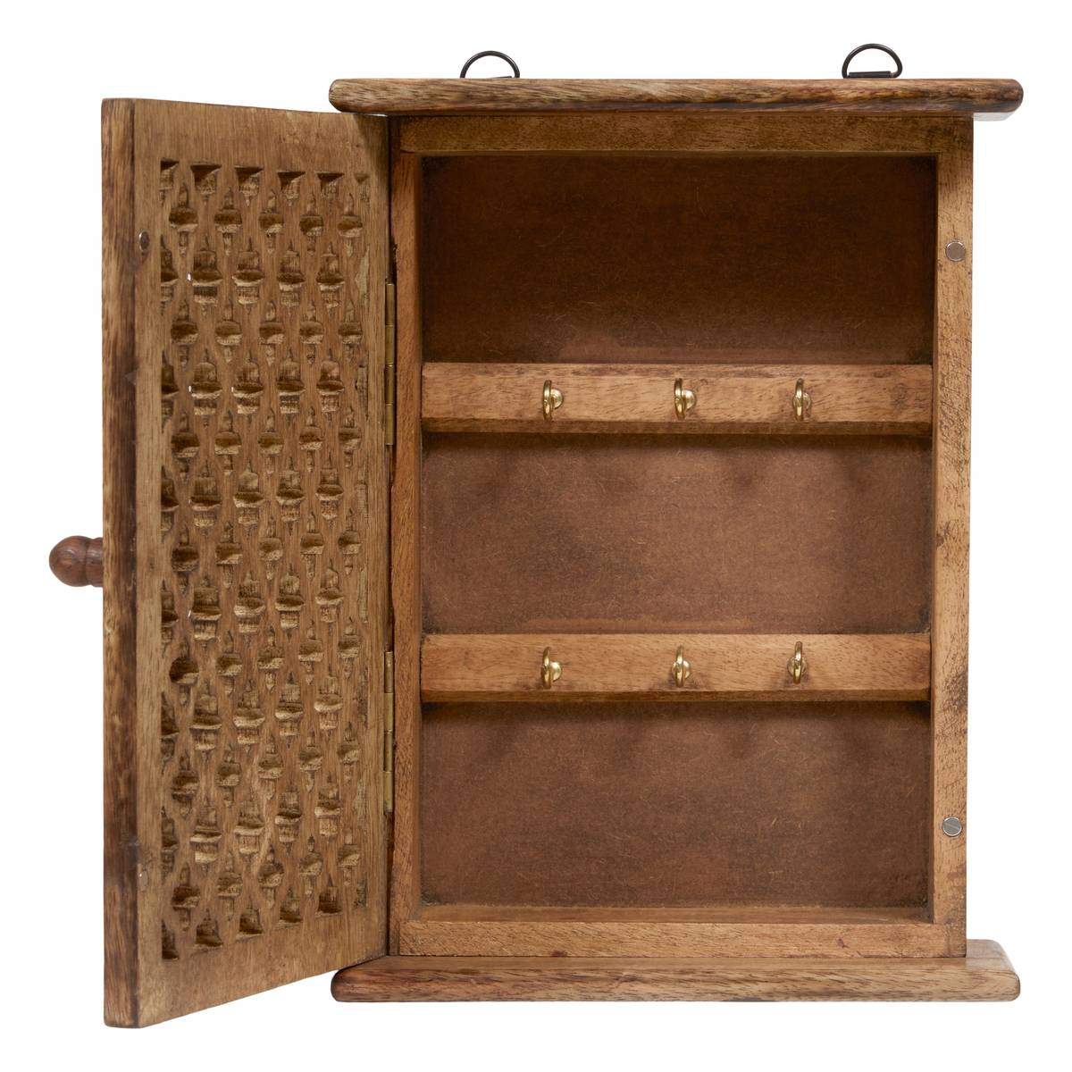 Key box "Cassandre" Mango wood, Brown, 20x7.5 cm Brown