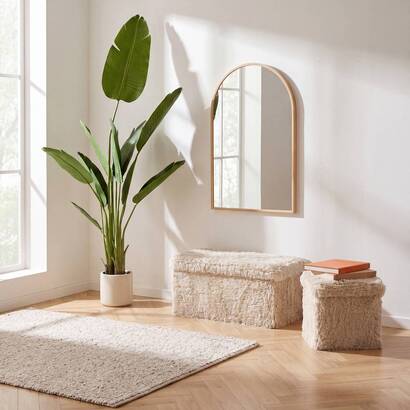 Double storage ottoman "duvia" 76x38 cm
