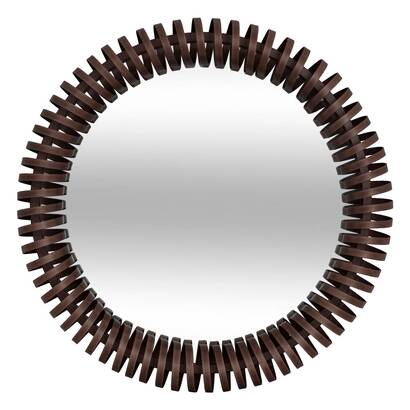 Mirror "barrel" glass, chocolate, d.61 cm
