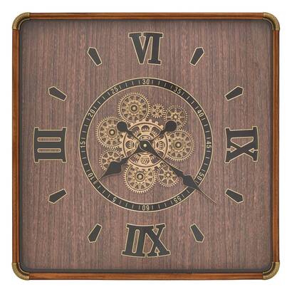 Clock "archie" brown, 60x60 cm