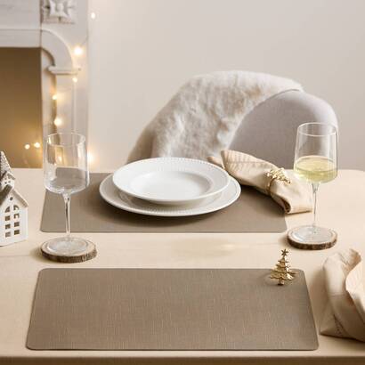 Placemat "esmee" taupe, 45x30 cm