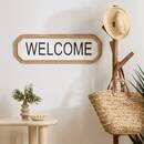Wall decoration "Welcome" White White
