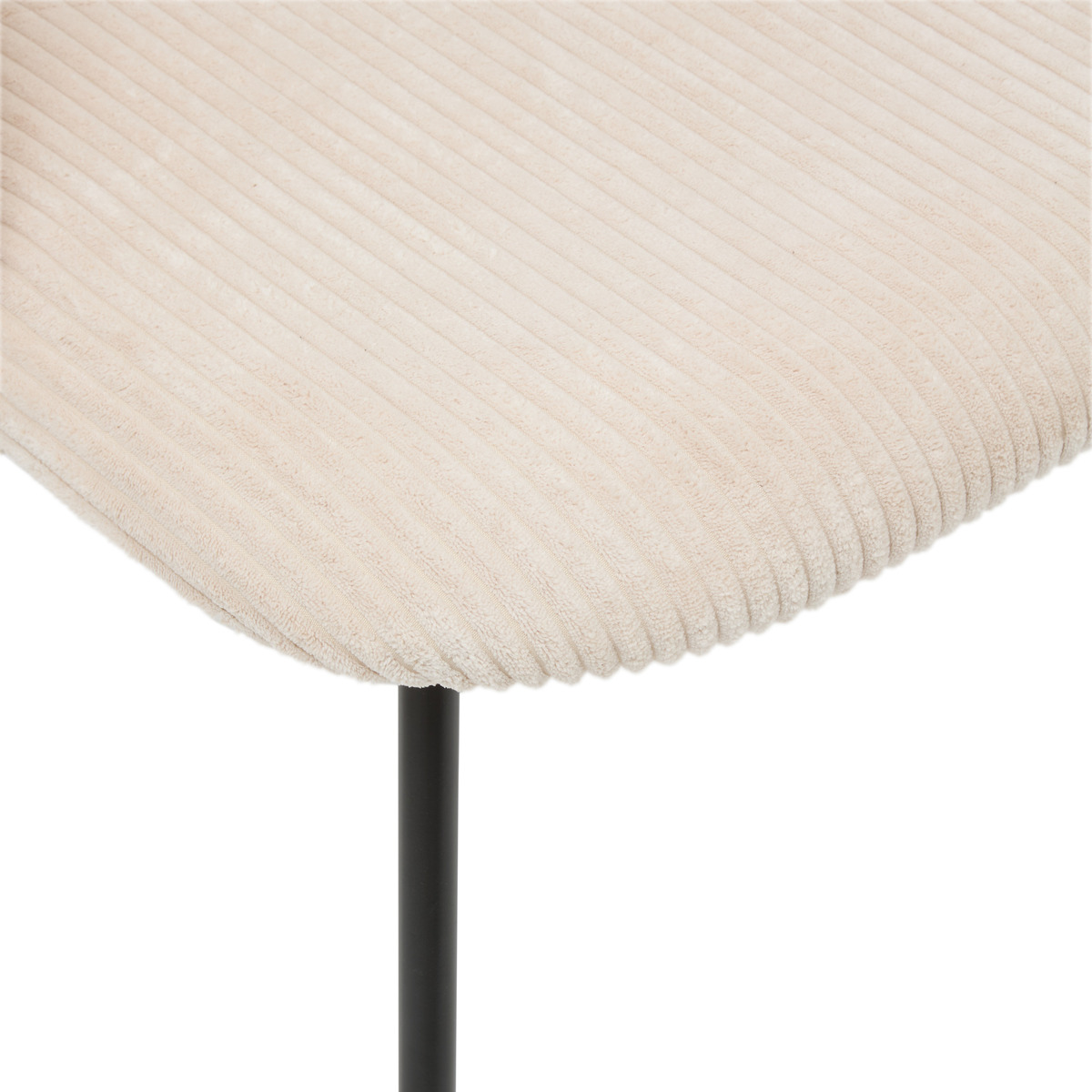 Set of 4 chairs "Raven" Steel, Ivory Ivory