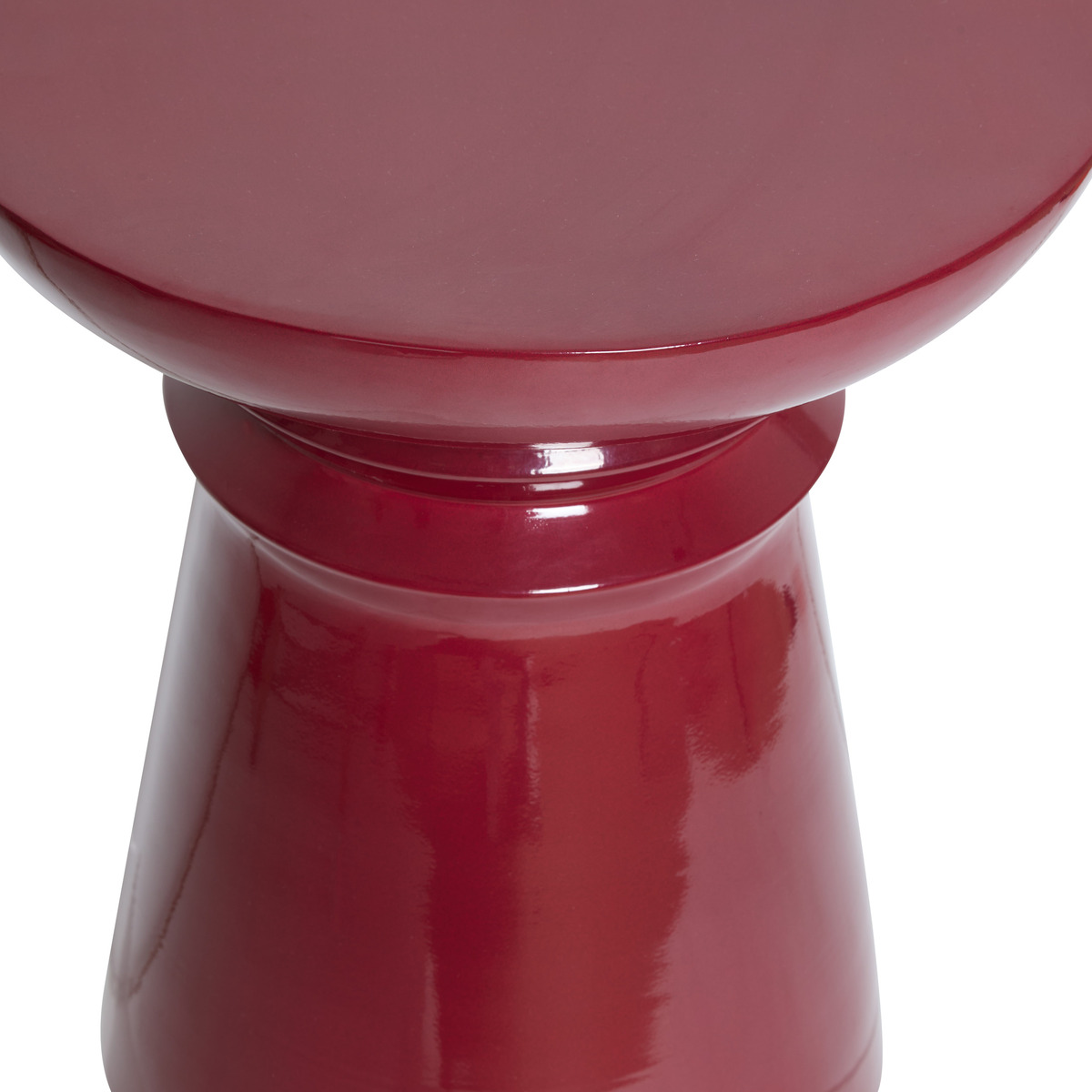 Round coffee table "Douglas" and side table "Jaya" set 1 coffee table 110x60 cm and 1 side table D.38 x H.43 cm Burgundy / Garnet red