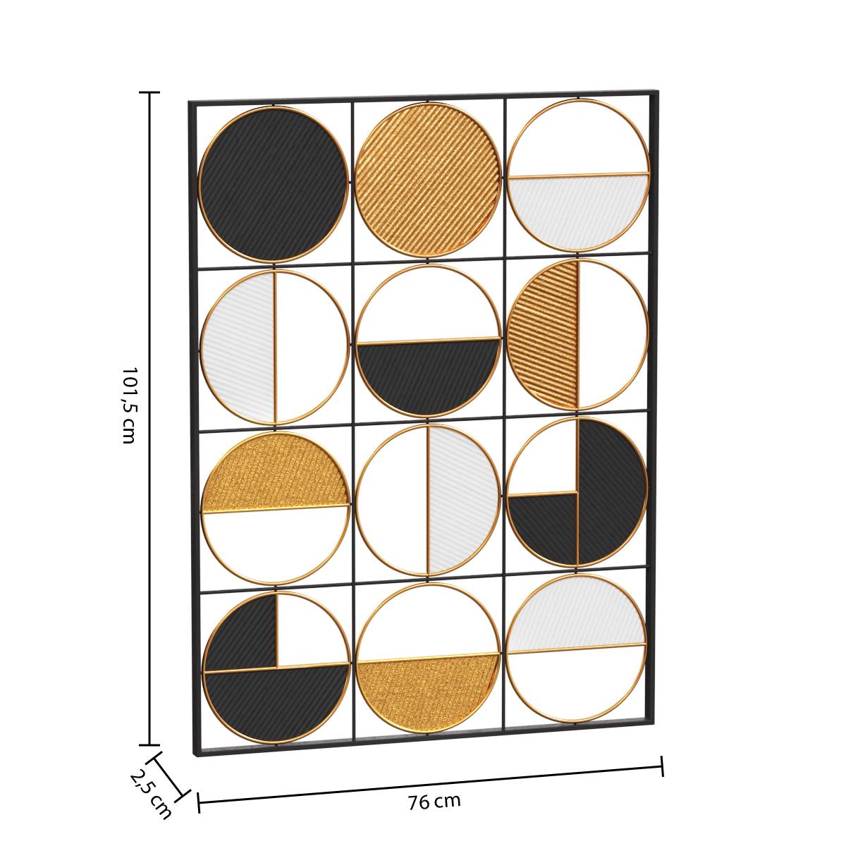 Wall Decor 'Zak' Gold, 76x102 cm Multicolored