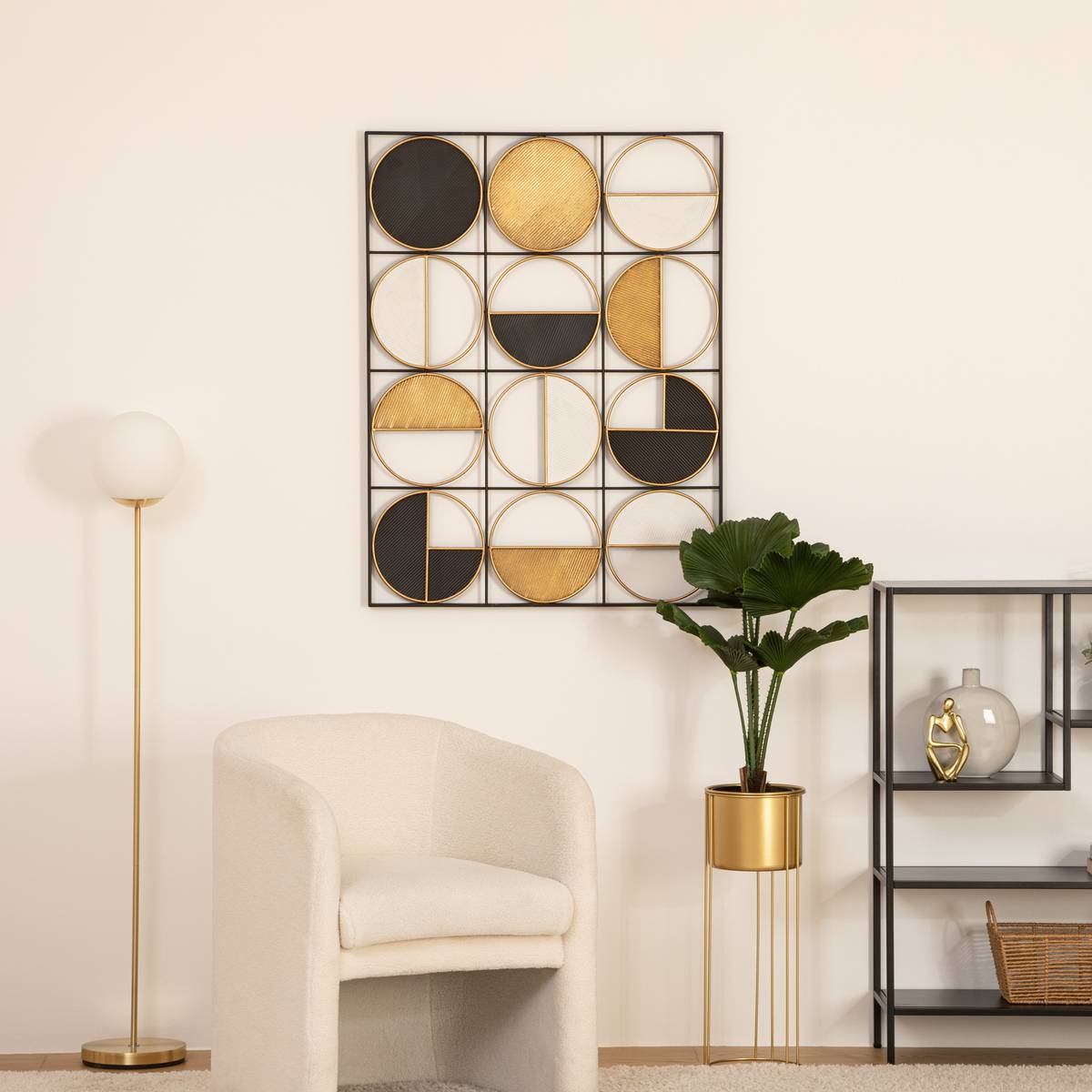 Wall Decor 'Zak' Gold, 76x102 cm Multicolored