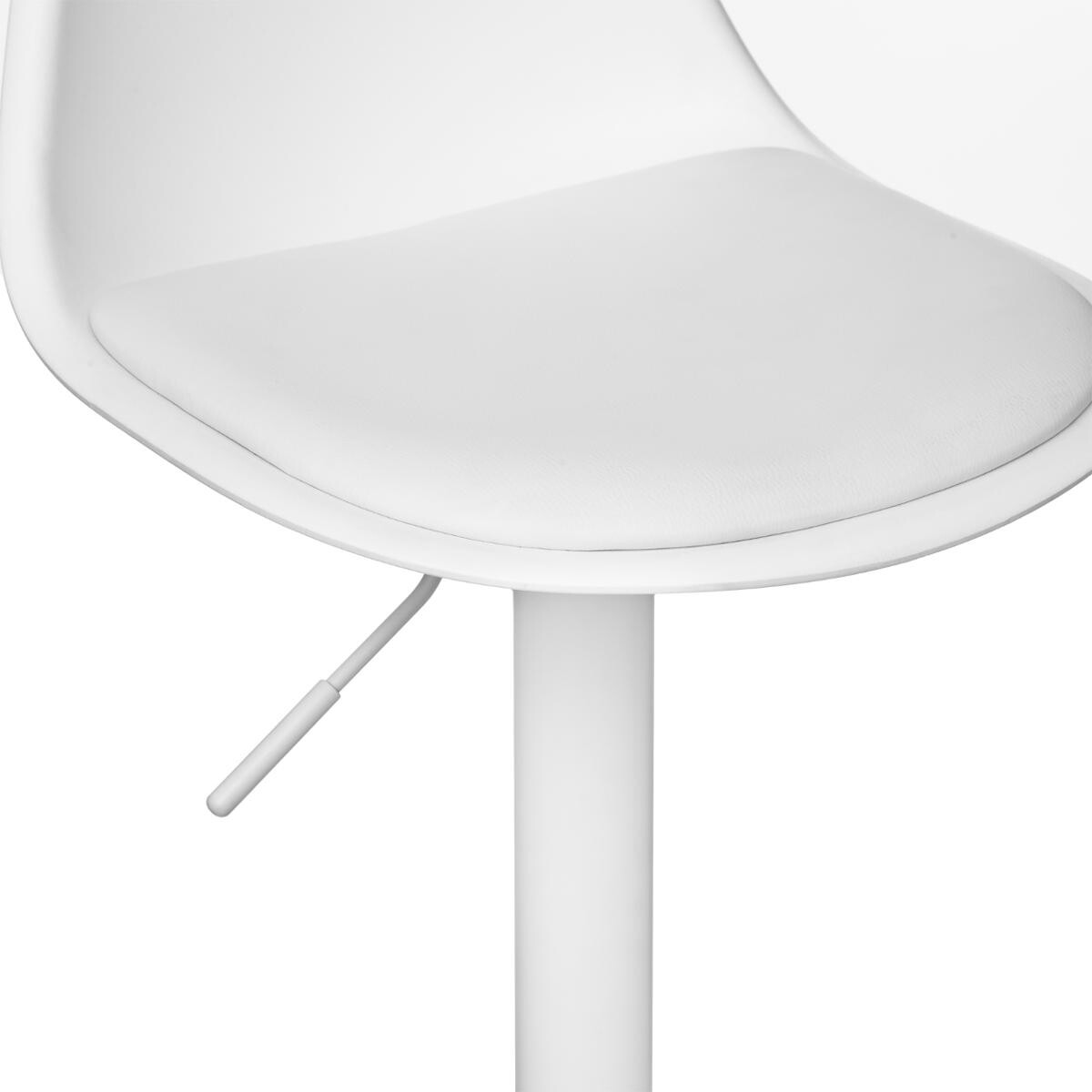 Adjustable Bar Stool "Aiko" White White