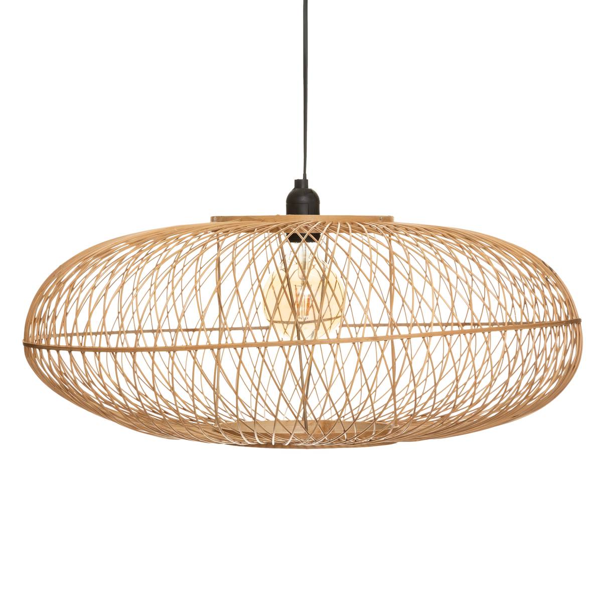 Pendant Light "Loren" Bamboo, D.60 cm Natural wood