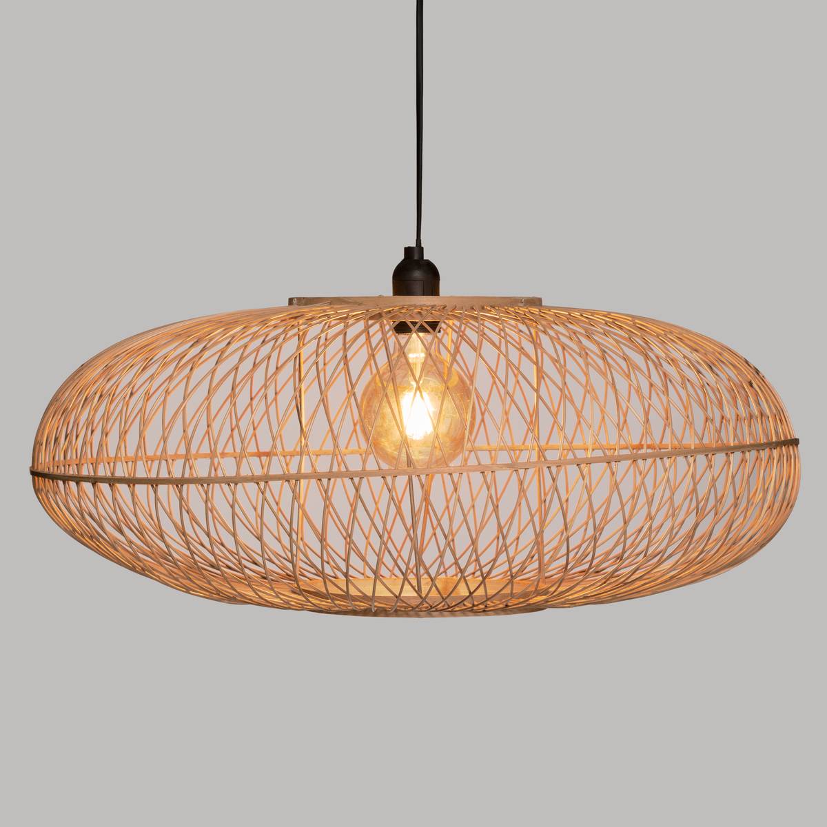 Pendant Light "Loren" Bamboo, D.60 cm Natural wood