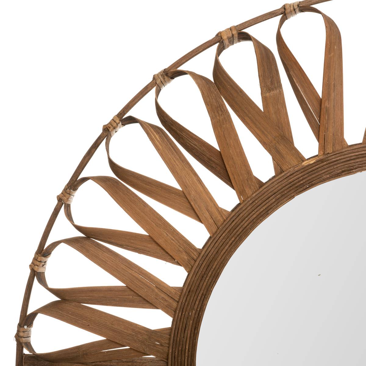 Mirror "Eve" Bamboo, D.93 cm Natural wood