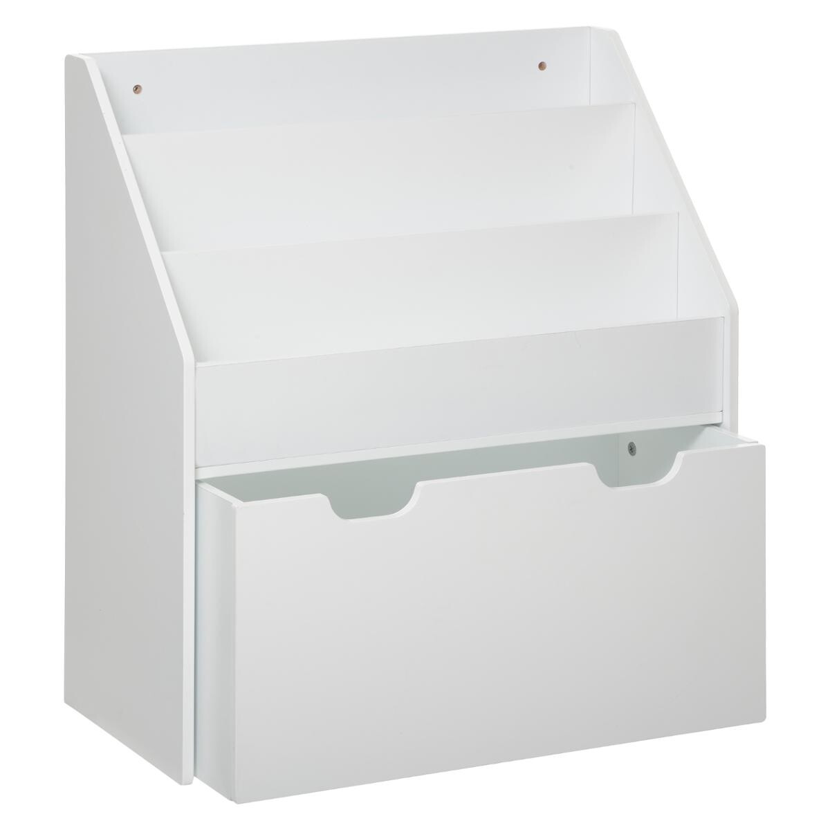 Children's bookshelf on wheels White, H.70 cm White