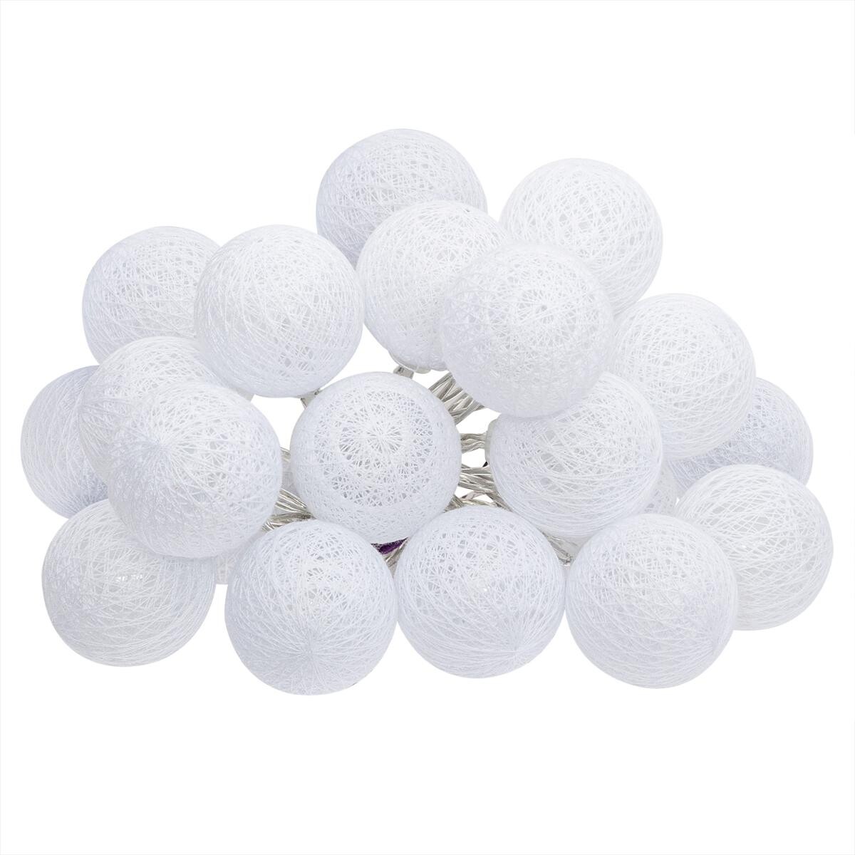 Mains-powered LED string lights White, L.435 cm White