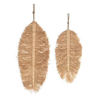 Set of 2 wall decorations "oasis" l.24/29 cm