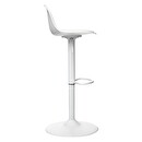 Adjustable Bar Stool "Aiko" White White